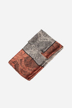 Load image into Gallery viewer, Ornate Leaf Print Faux Silk Scarf - Orange