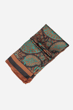 Load image into Gallery viewer, Paisley Print Faux Silk Scarf - Copper