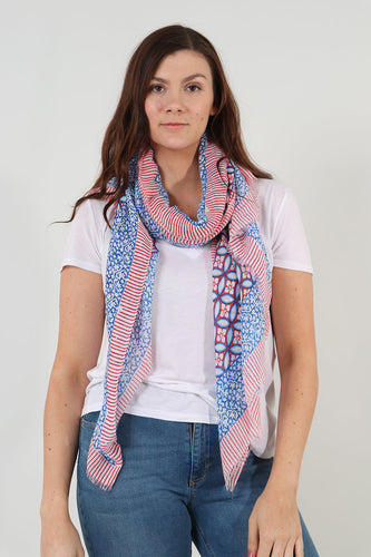Scarf - Mosaic - Red