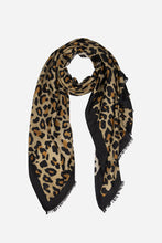 Load image into Gallery viewer, Leopard Border Scarf