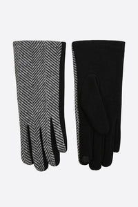 Herringbone Gloves - Black
