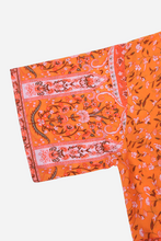 Load image into Gallery viewer, Betsy Open Shirt - Orange Floral