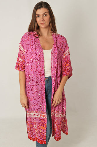 Dana Long Open Shirt - Purple