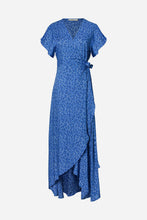 Load image into Gallery viewer, Dainty Floral Wrap Dress - Blue