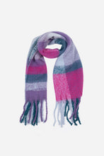 Load image into Gallery viewer, Large Check Print Blanket Scarf - Fuschia