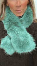 Load image into Gallery viewer, Faux Fur Tippet Scarf - Sea Green