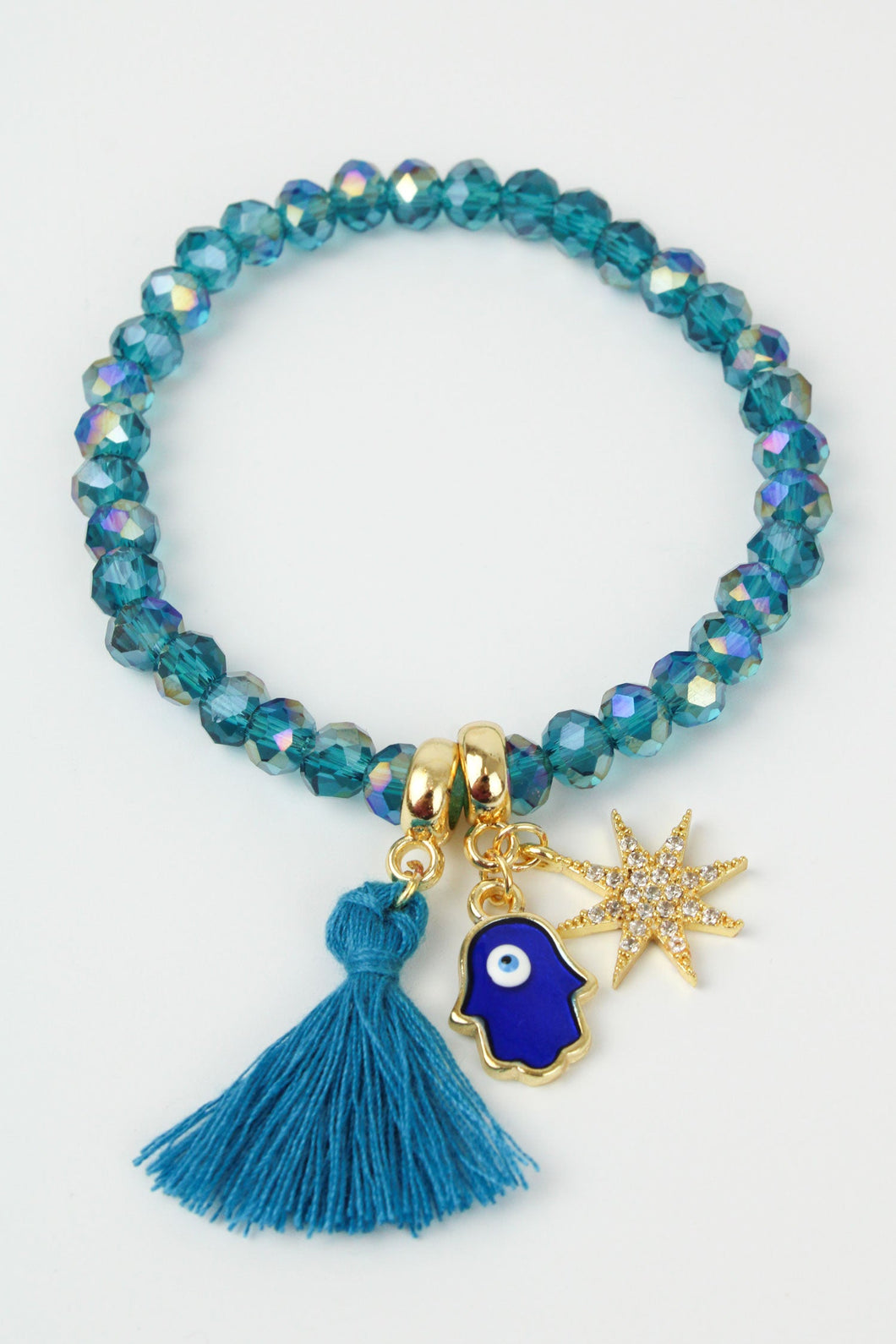 Tassel Charm Bracelet - Blue
