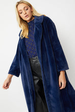 Load image into Gallery viewer, Faux Fur Coat - Navy