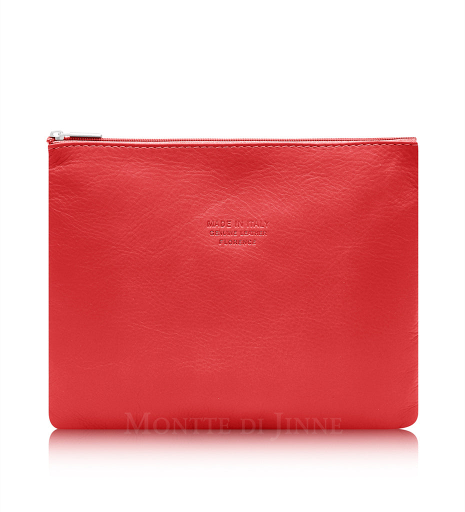 Leather Pouch Med - Red