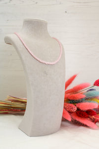 Facet Bead Necklace - Pink
