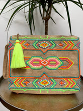 Load image into Gallery viewer, Rattan Clutch - Neon