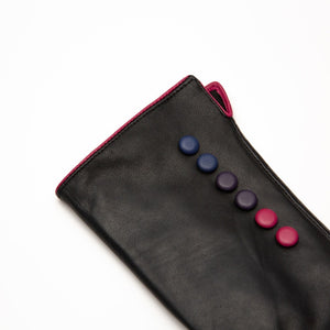 Leather Gloves - Black / Multi