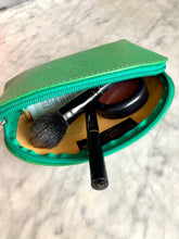 Load image into Gallery viewer, Leather Make Up Bag - Green