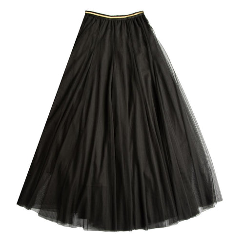 Tulle Layer Net Skirt - Black