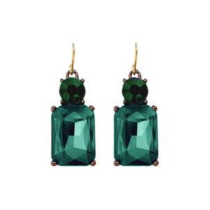 Gem Drop Earring - Emerald