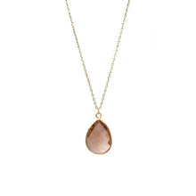 Load image into Gallery viewer, Teardrop Gem Necklace - Soft Pink