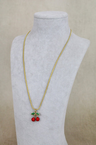 Enamel Cherry Necklace