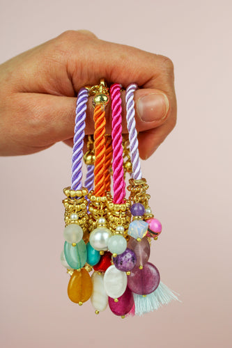 Rope Charm Bracelet - Pink