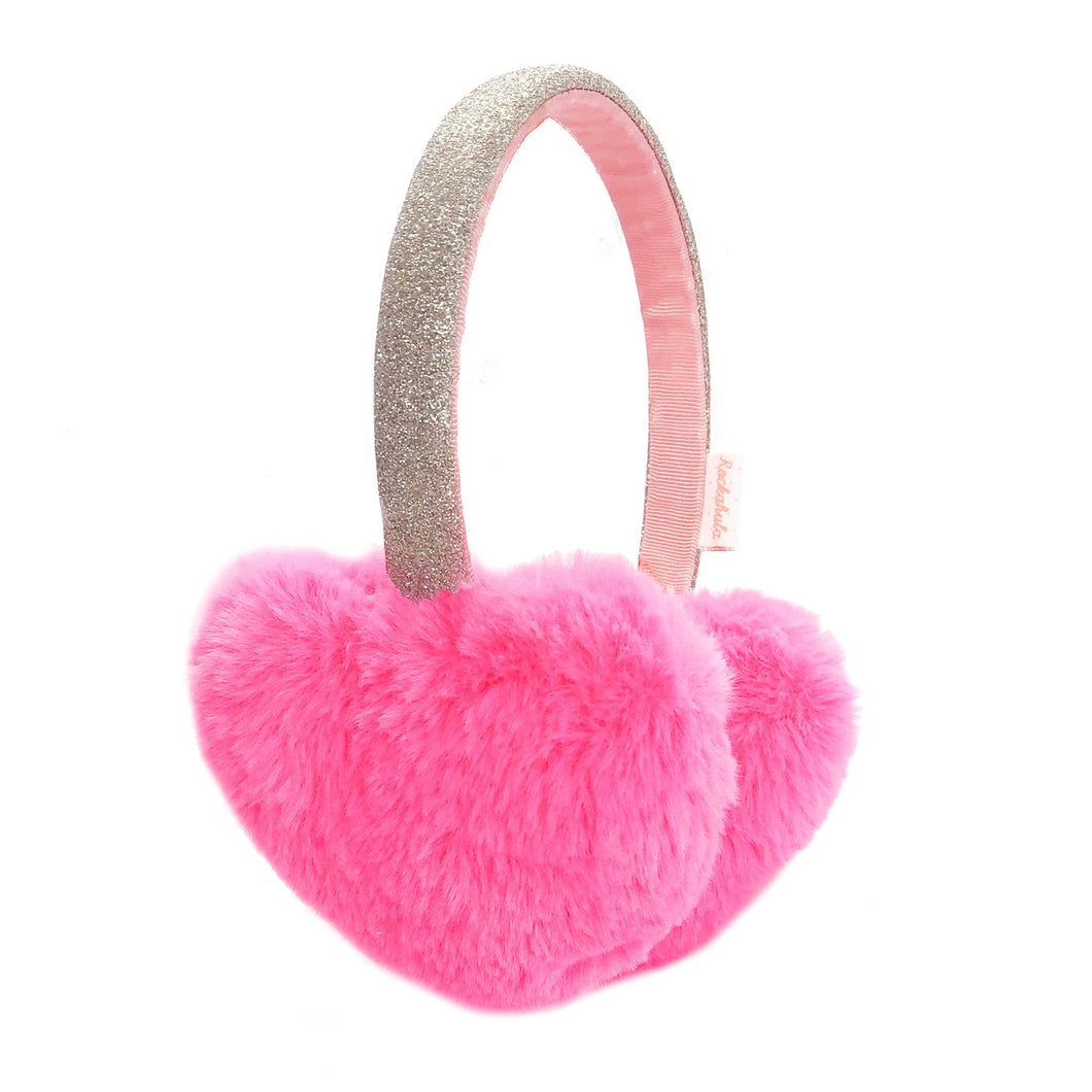 Rockahula Love Heart Earmuffs - Neon Pink