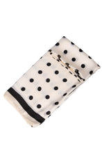 Load image into Gallery viewer, Polka Dot Faux Silk Scarf - Cream