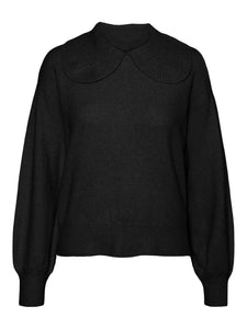 Vero Moda Collar Knit - Black/Charcoal