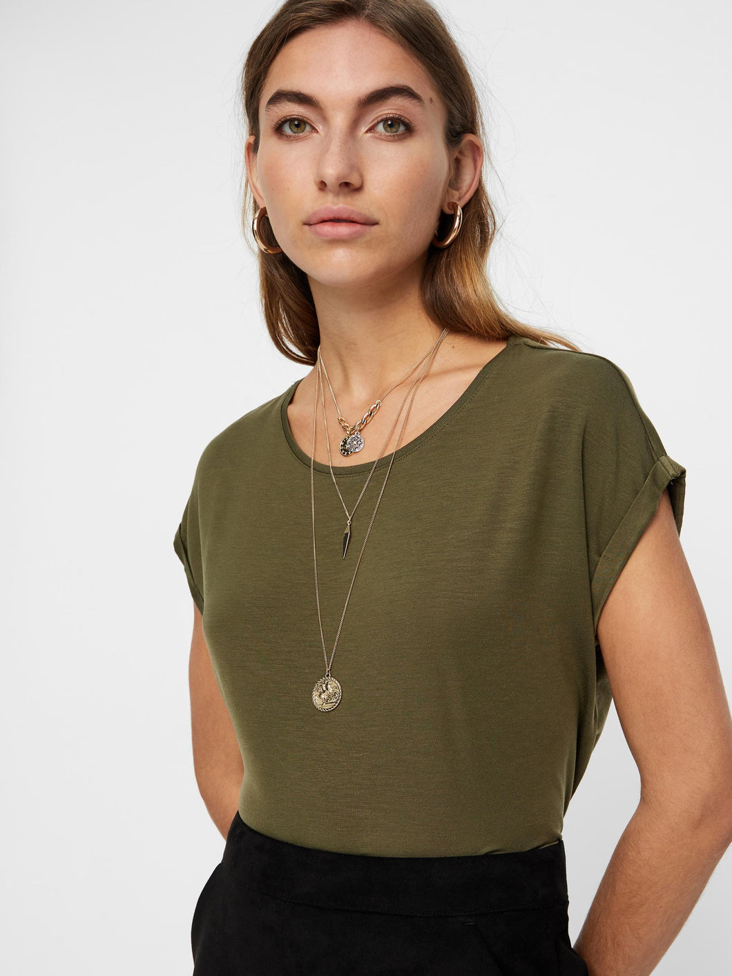 Vero Moda Aware T Shirt - Ivy Green