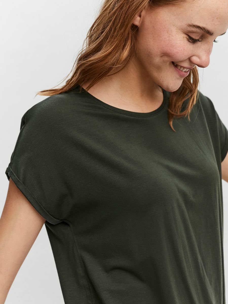Vero Moda Aware T Shirt - Deep Green