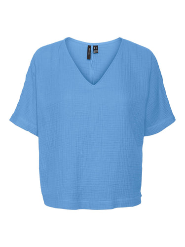 Vero Moda Natali SS Top - Little Boy Blue