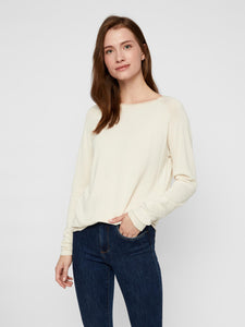 Vero Moda Nellie Glory Long Sleeve Knit - Birch Cream