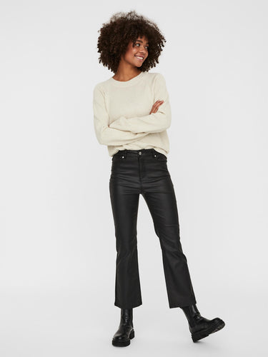 Vero Moda Kick Flare Coated Jean - Black