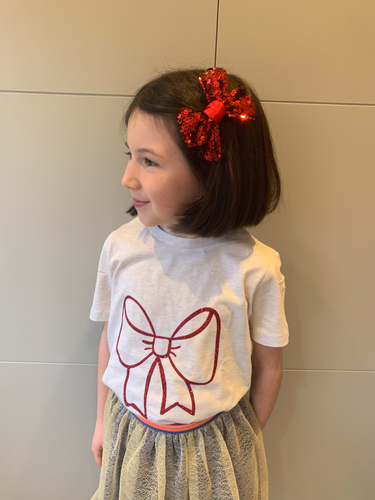 Delphine Fox Glitter Bow T-Shirt