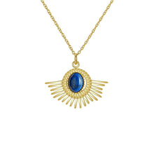 Load image into Gallery viewer, Lapis Lazuli Sunburst Necklace