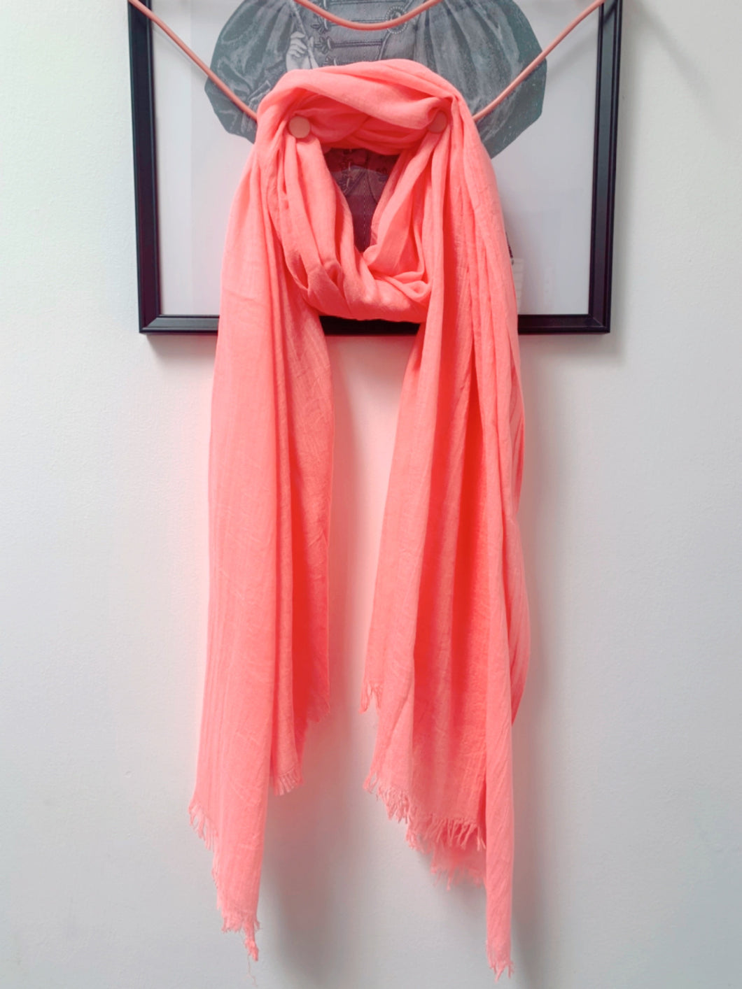 Scarf - Neon Coral
