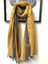 Load image into Gallery viewer, Scarf - Mustard Tassel