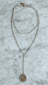 Double Drop Necklace - Clear