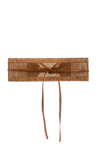 Woven Wrap Belt - Tan