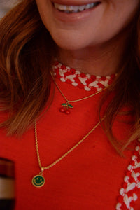 Enamel Cherry Necklace
