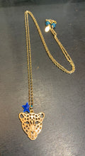 Load image into Gallery viewer, Leopard Necklace Blue Star