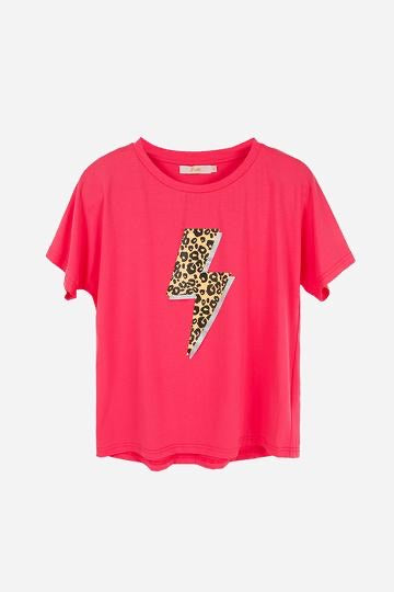 Lightning Bolt T Shirt - Pink