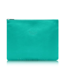 Leather Pouch Med - Aqua