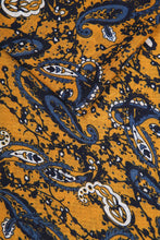 Load image into Gallery viewer, Scarf - Mustard &amp; Navy Paisley