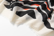 Load image into Gallery viewer, Fine Scarf - Black &amp; White Stripe