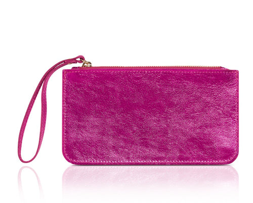 The Wrist Pouch! - Metallic Fuchsia