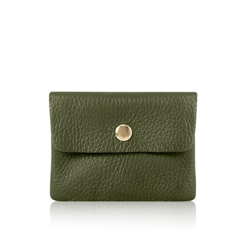 Mini Leather Purse - Olive
