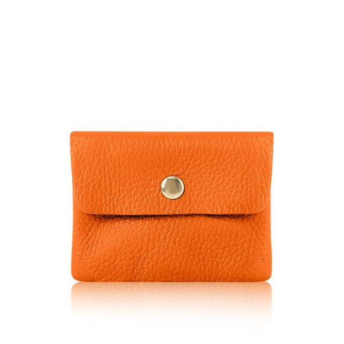 Mini Leather Purse - Orange