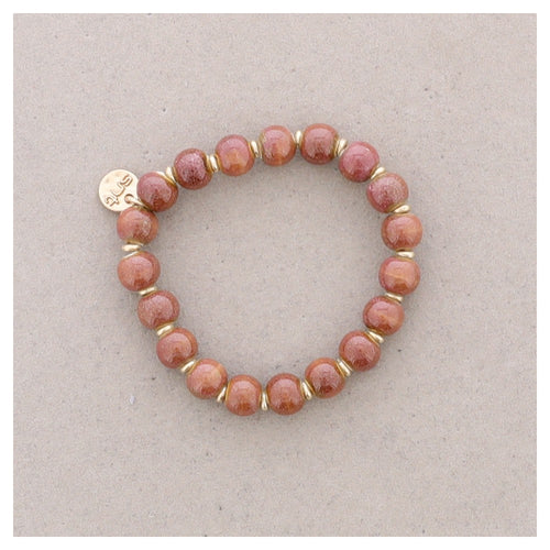 Ceramic Bead Bracelet - Brown